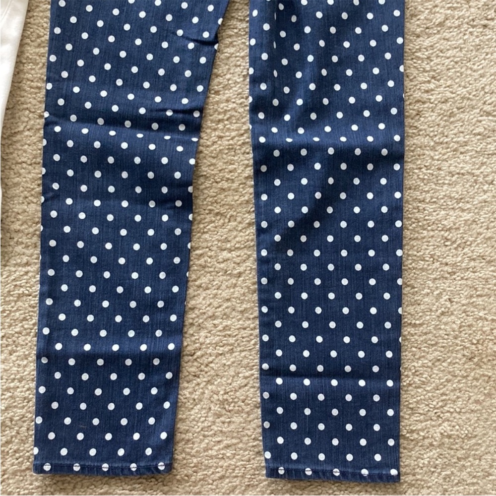 Anthropologie AG The Stevie Ankle Slim Straight Leg Polka Dot Jeans - Picture 7 of 8